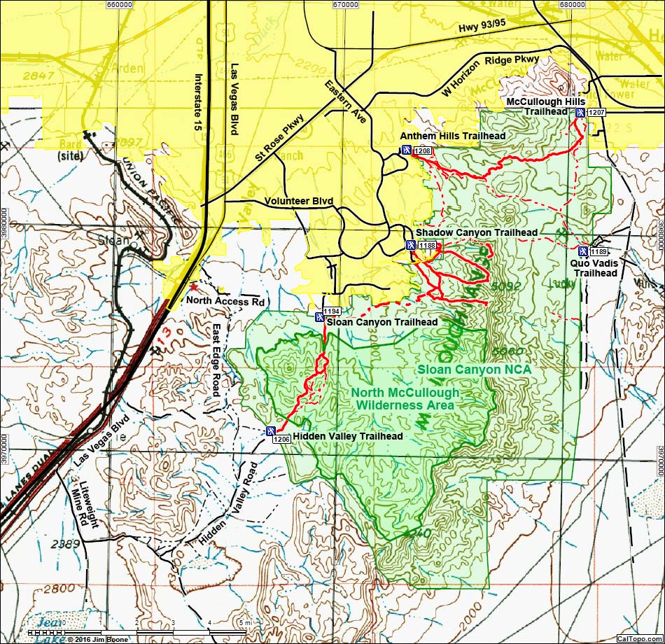 Sloan Canyon National Conservation Area Overview Map