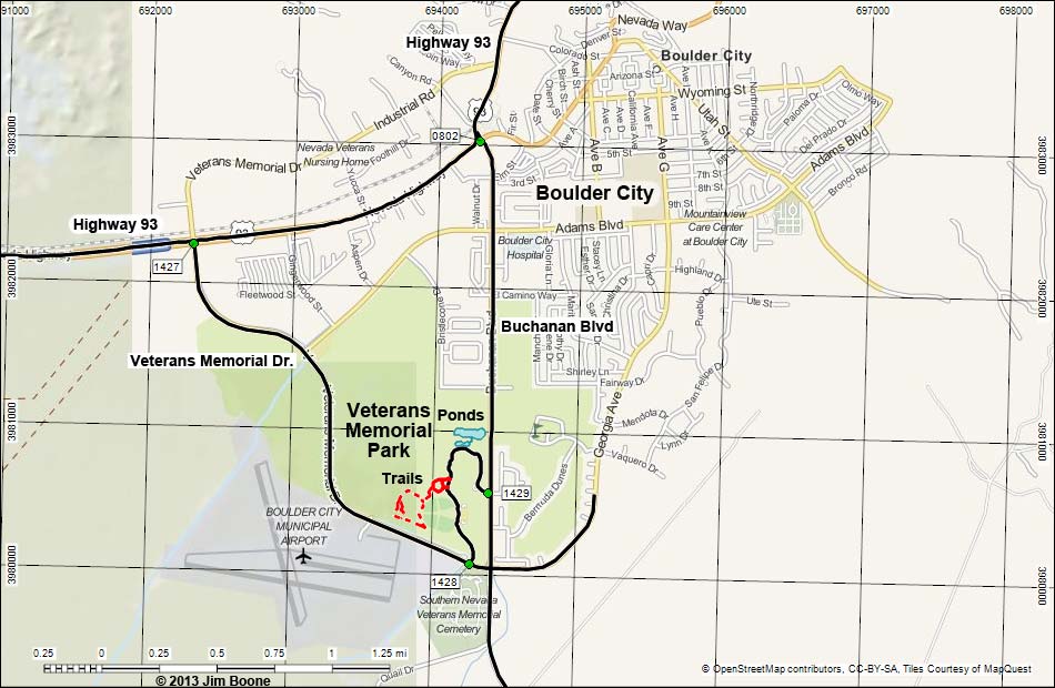Boulder City Veterans Memorial Park Map