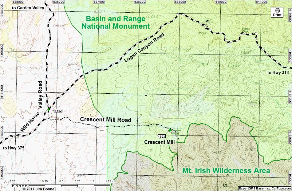 Crescent Mill Road Map