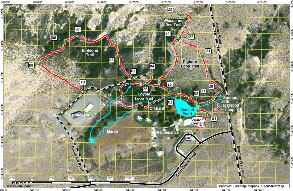 Bridsong Trail Area Overview Map
