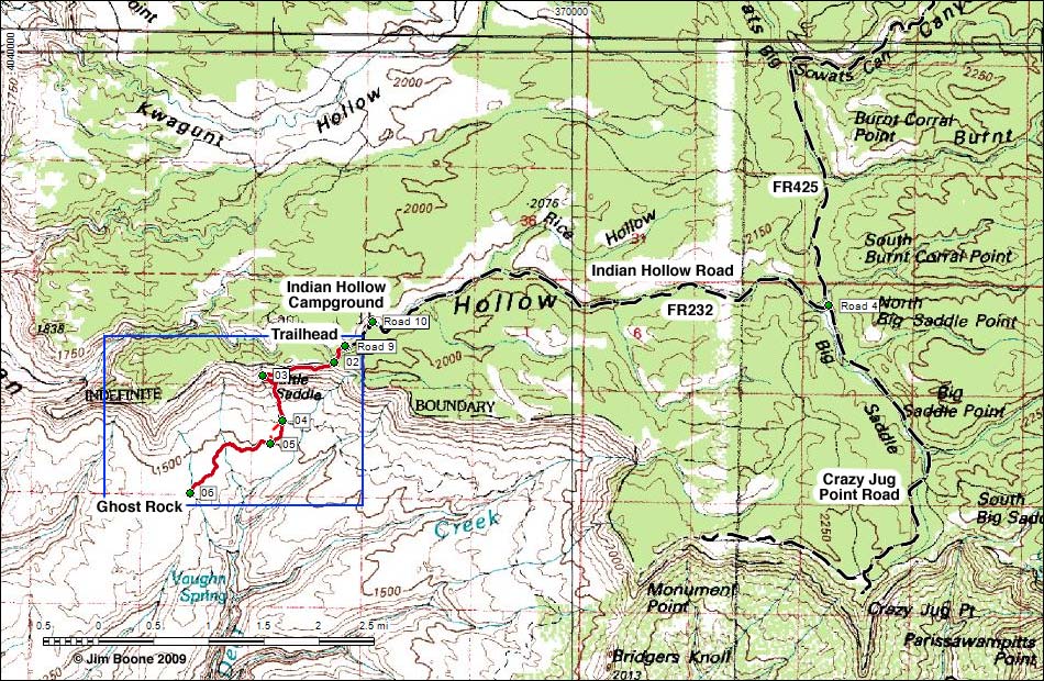 Ghost Rock Route Map - Overview