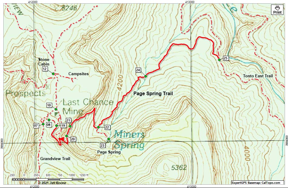 Page Spring Trail Map