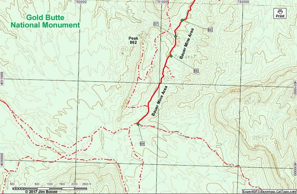 Bauer Mine Map