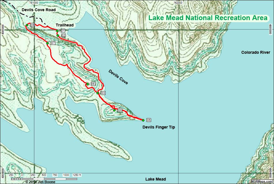 Devils Finger Route Map