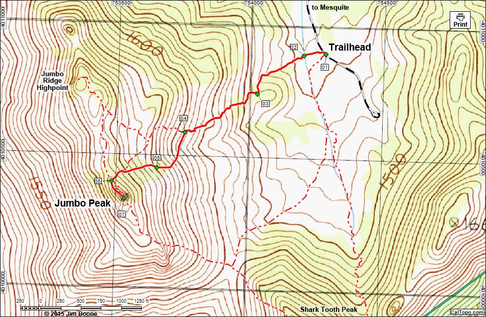 Jumbo Peak Direct Map