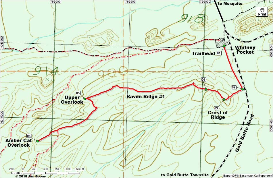 Raven Ridge #1 Route Map