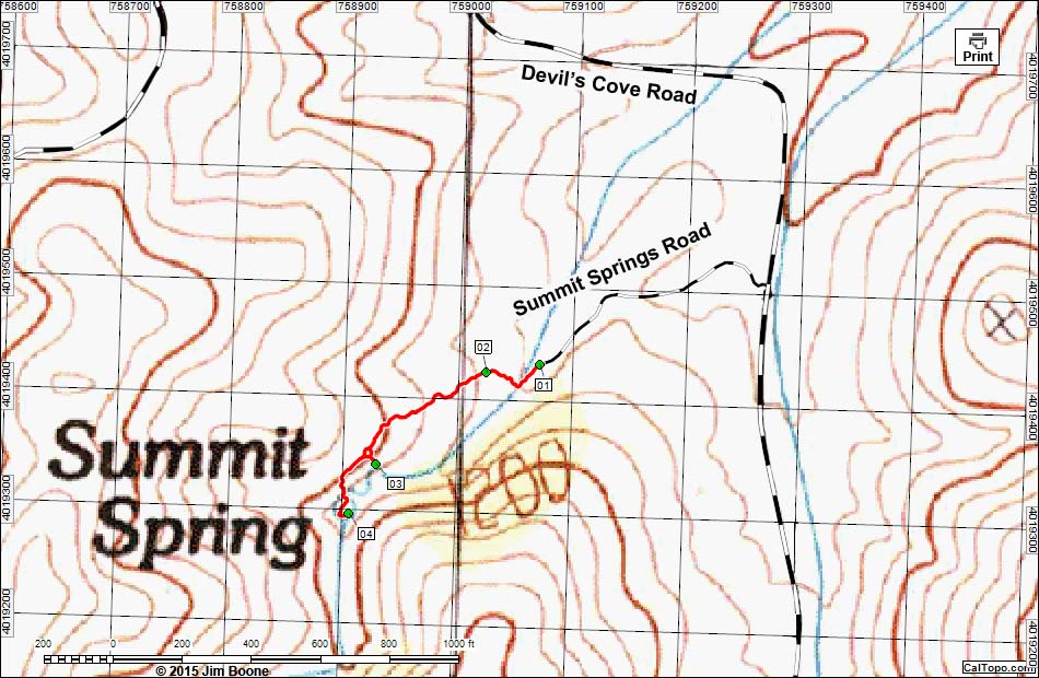 Summit Spring Route Map