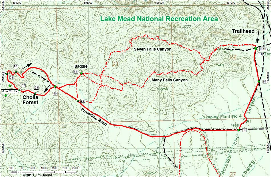 Cholla Forest Loop Map