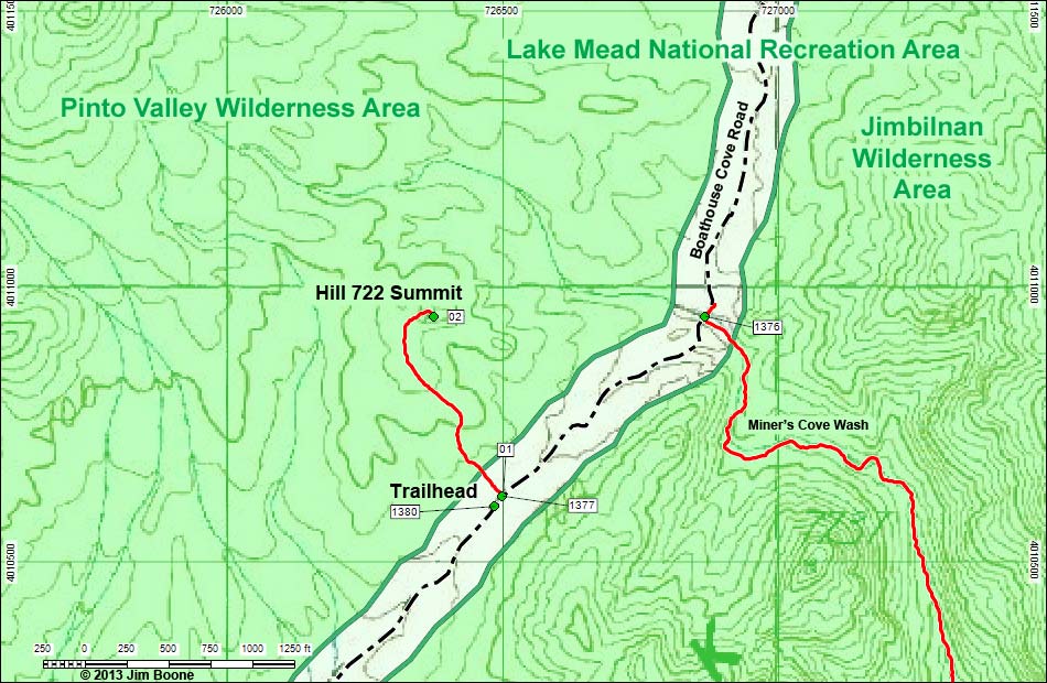 Hill 722T - Route Map