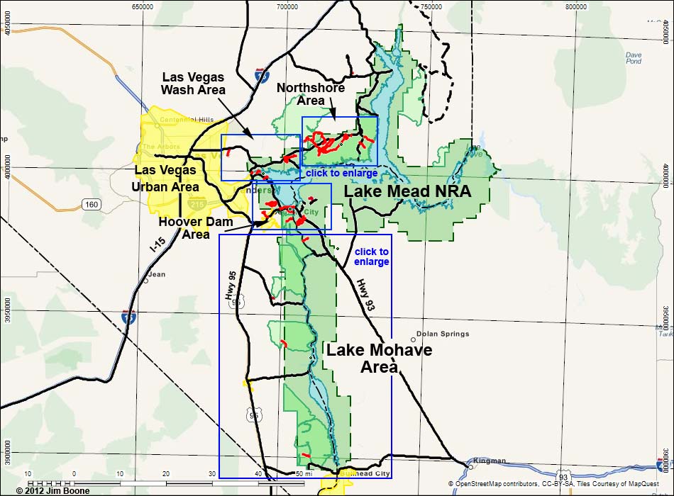 Hiking Around Lake Mead Click Map