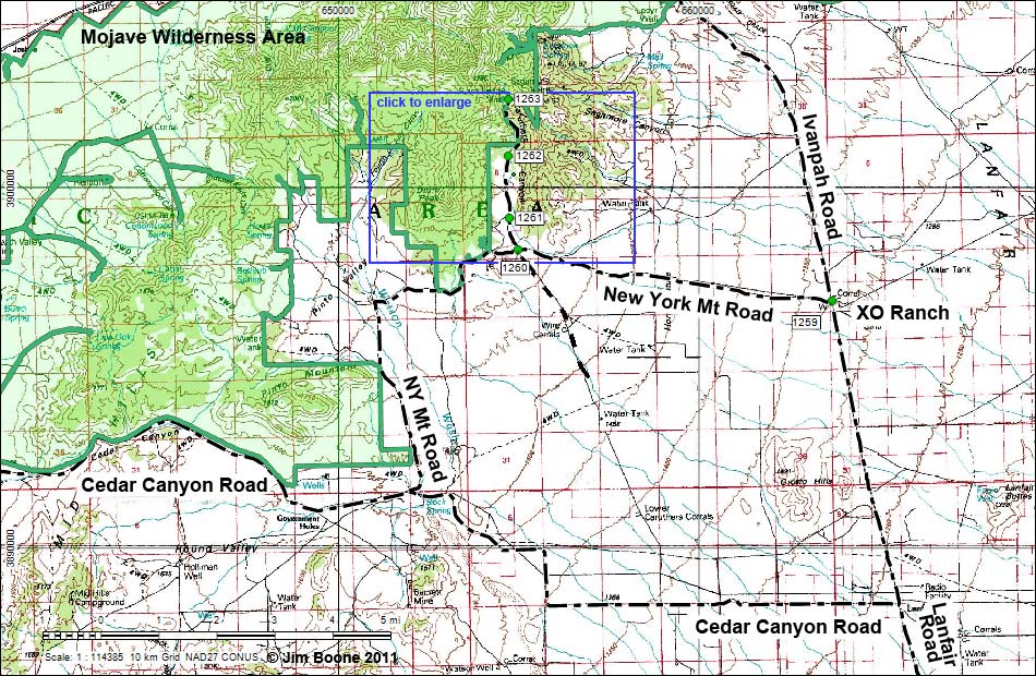 Caruthers Canyon Route Map
