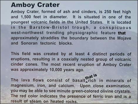 Amboy Crater Road