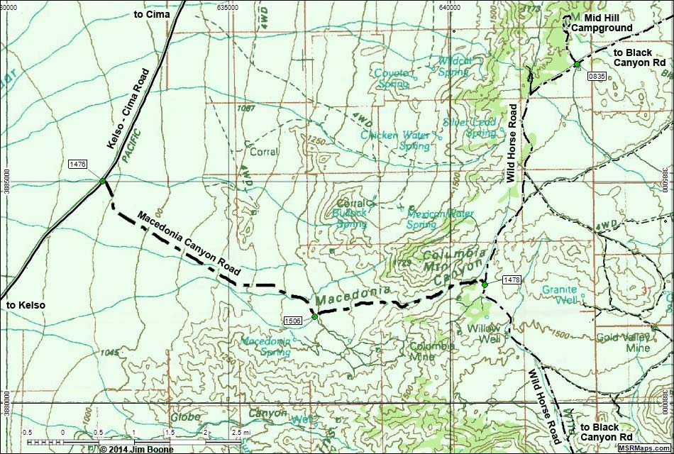 Macedonia Canyon Road Map