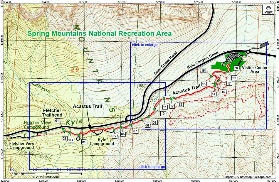 Bristlecone Trail Map