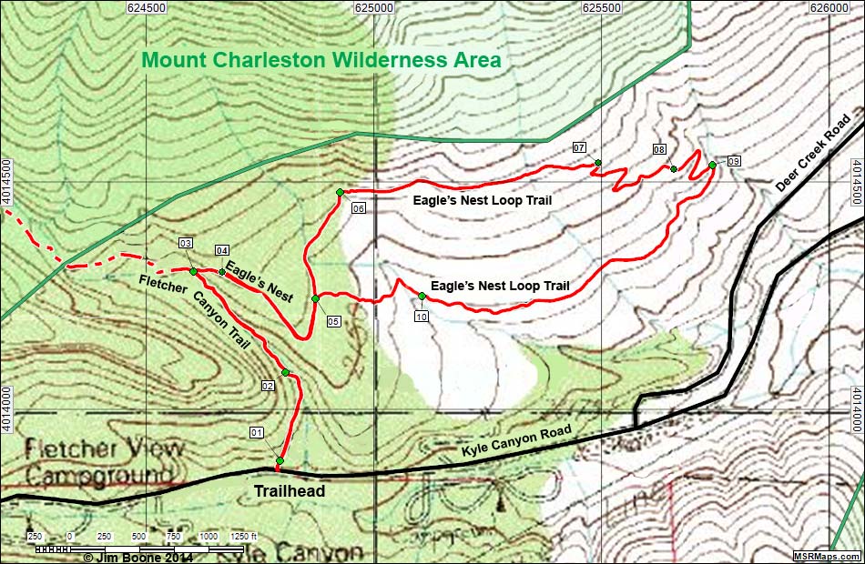 Fletcher Canyon Map