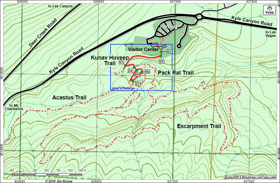 Kunav Huveep Trail Map