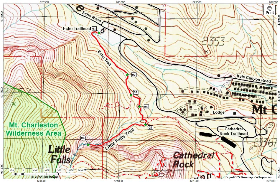 Little Falls Trail Map