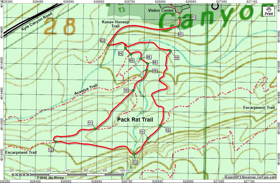 Pack Rat Trail Map