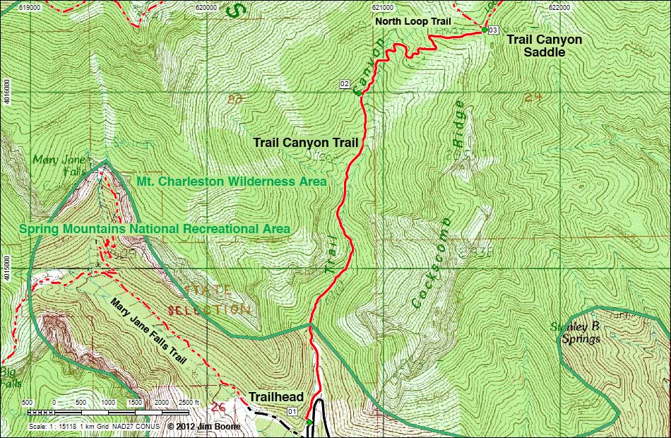 Trail Canyon Hiking Map