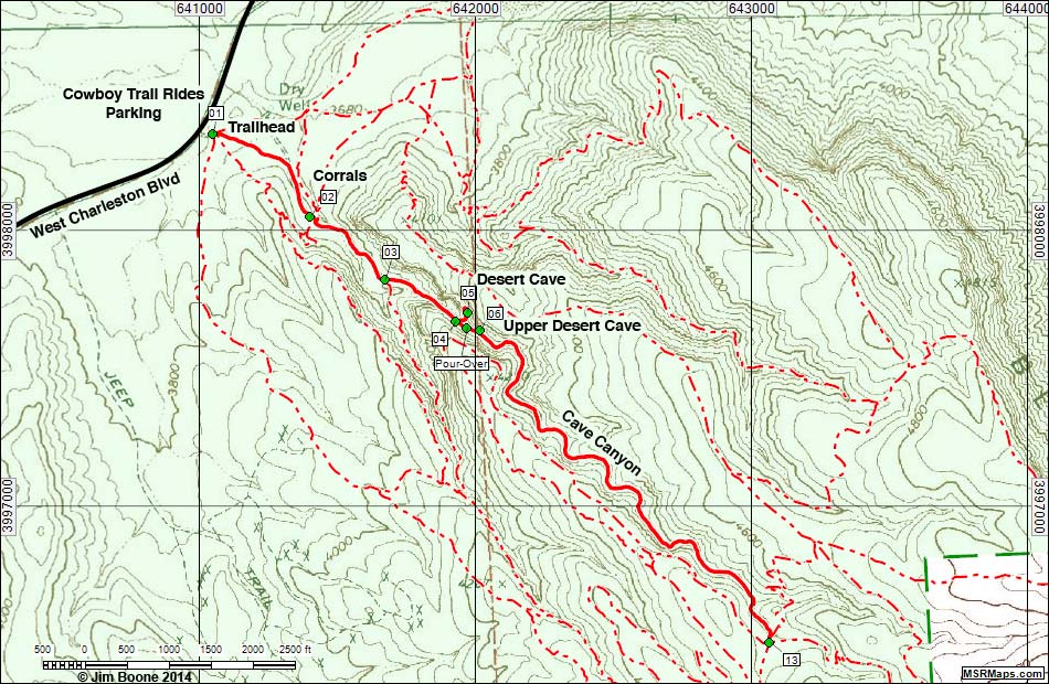 Cave Canyon Trail Map