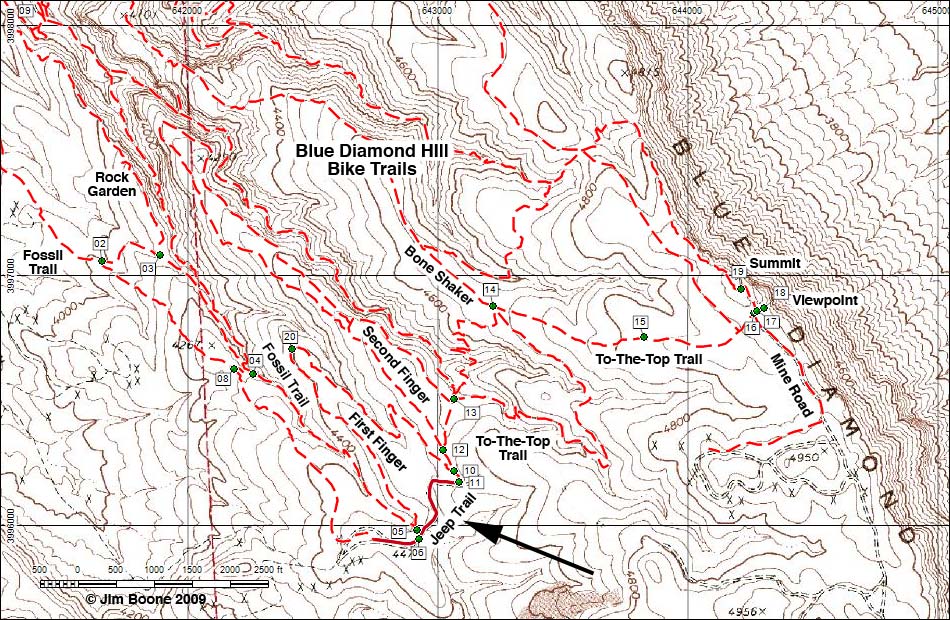 Jeep Trail Hiking Map