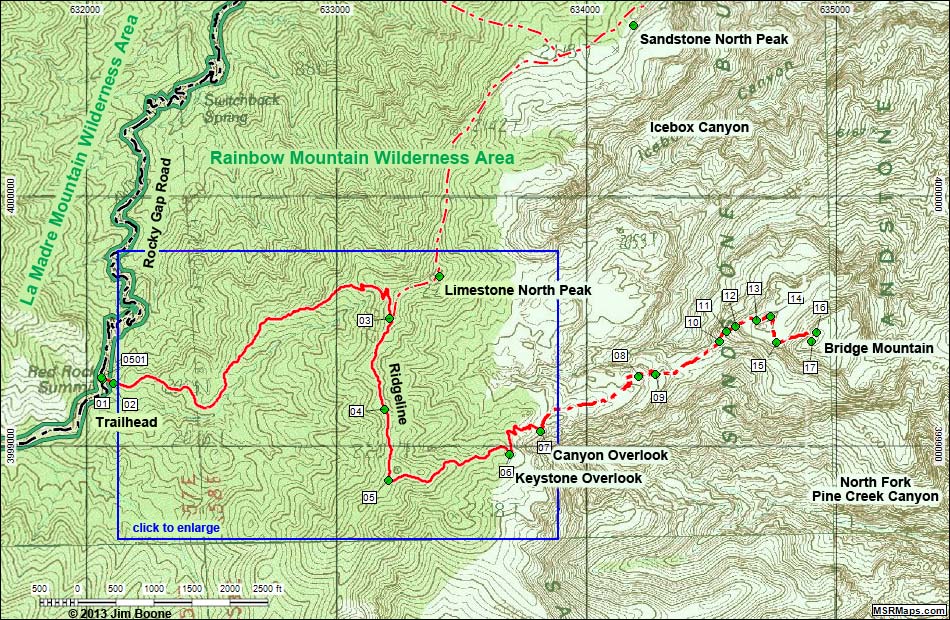 Bridge Mountain Trail Map
