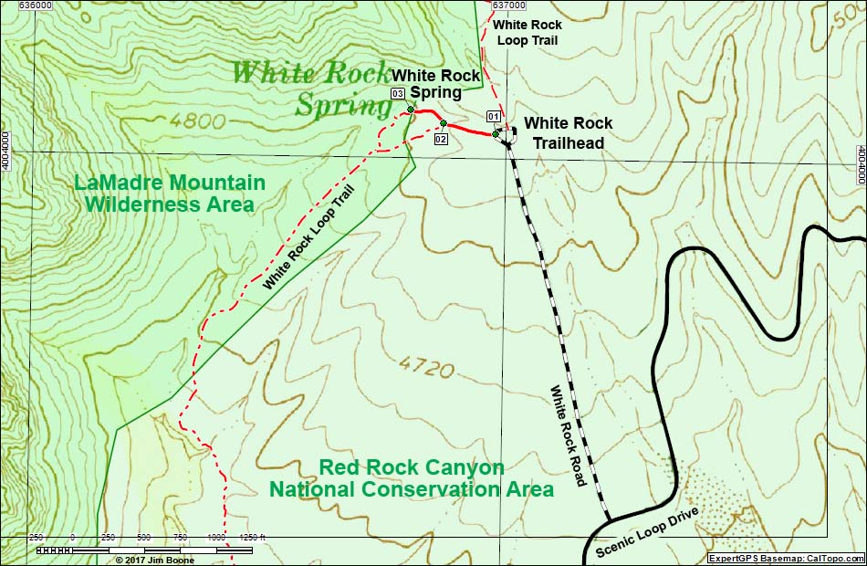 White Rock Spring Trail Map