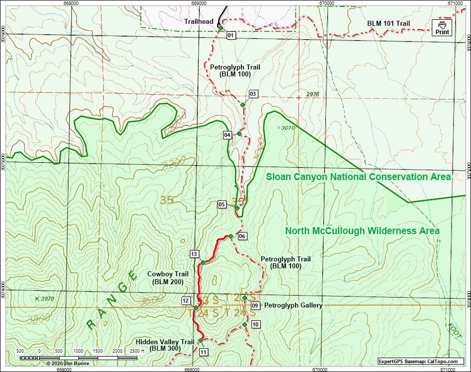 Cowboy Trail (BLM 200) Map
