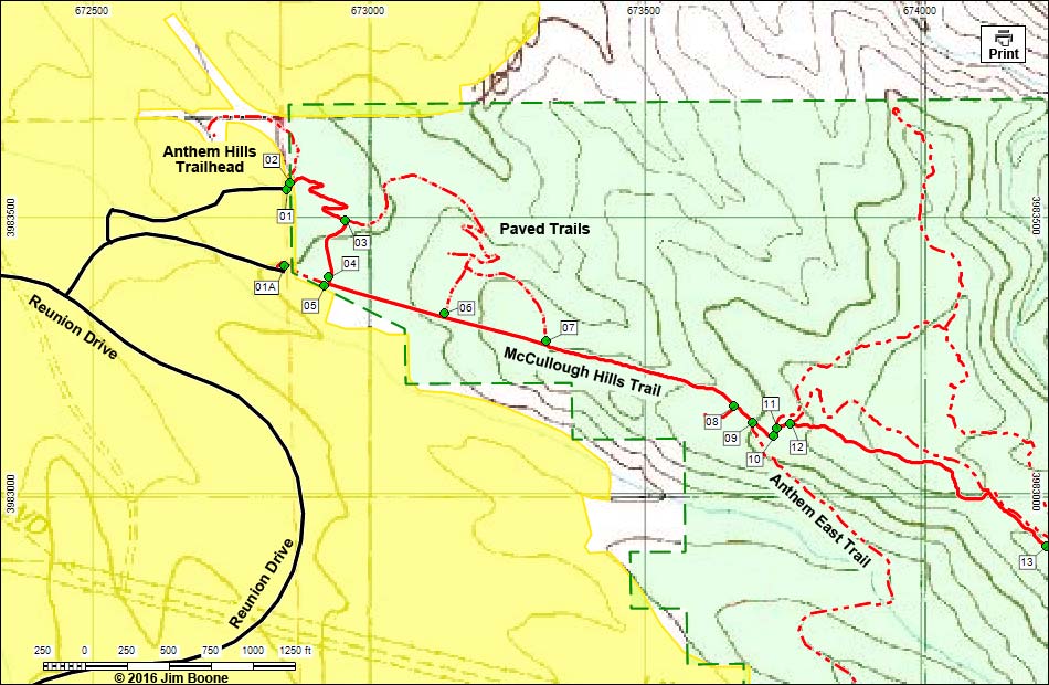 McCullough Hills Trail Map