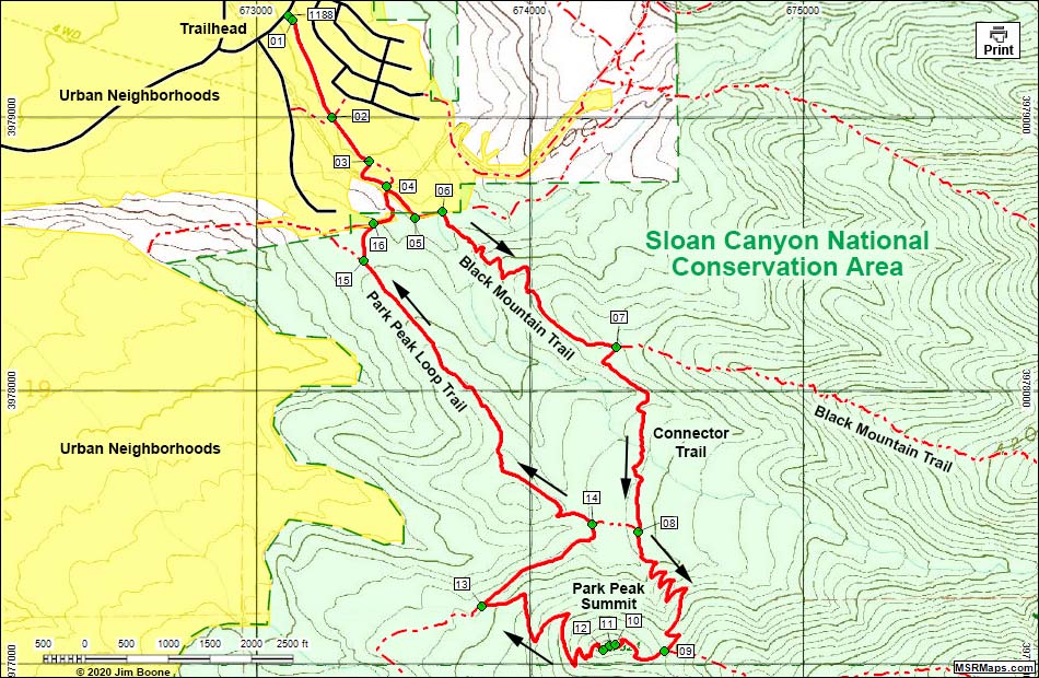 Park Peak Trail Map