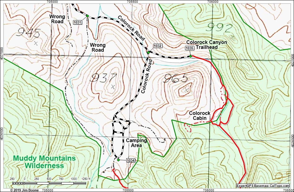 Hidden Valley Route Overview Map