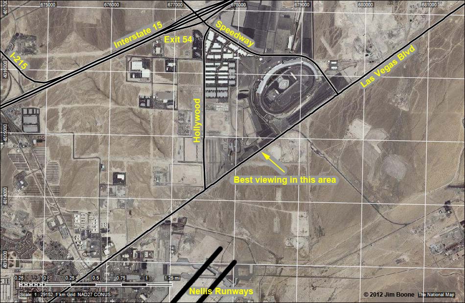 Aircraft Around Las Vegas, Nellis Air Force Base Map