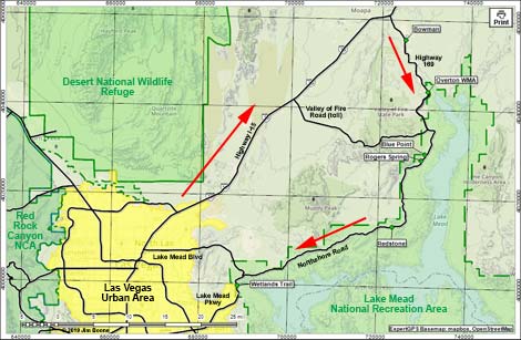 Lake Mead trail map