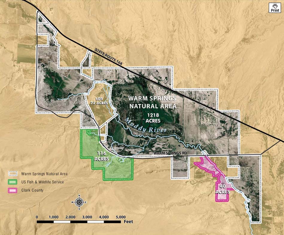 Moapa Valley National Wildlife Refuge Map