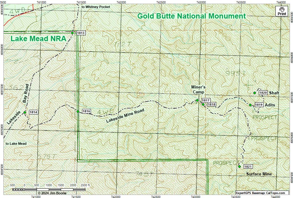 Lakeside Mine Site Map