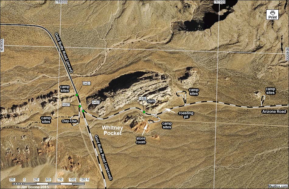 Whitney Pocket Aerial Photo Map