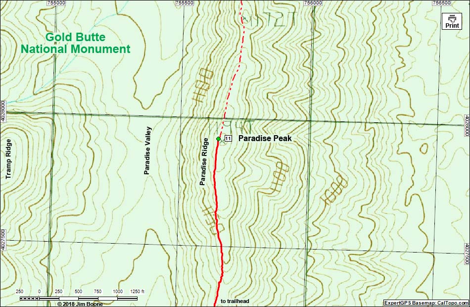 Paradise Peak Map