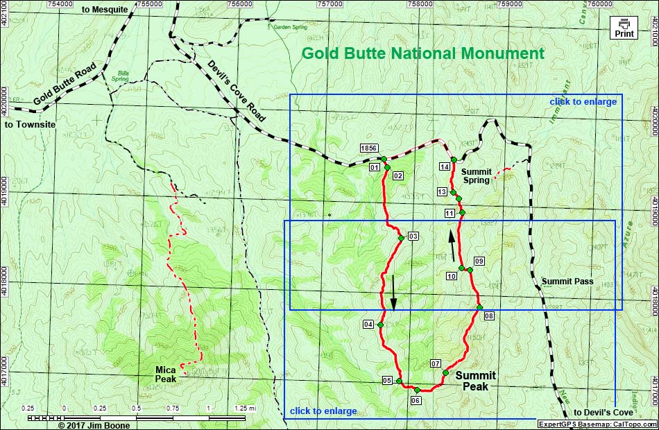 Summit Peak Loop Map