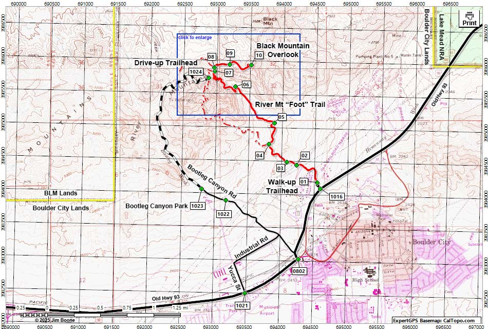 Black Mountain Trail -- Overview Map