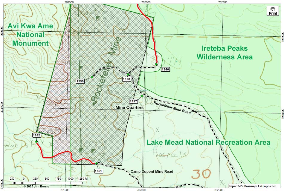 Ireteba Wash Map