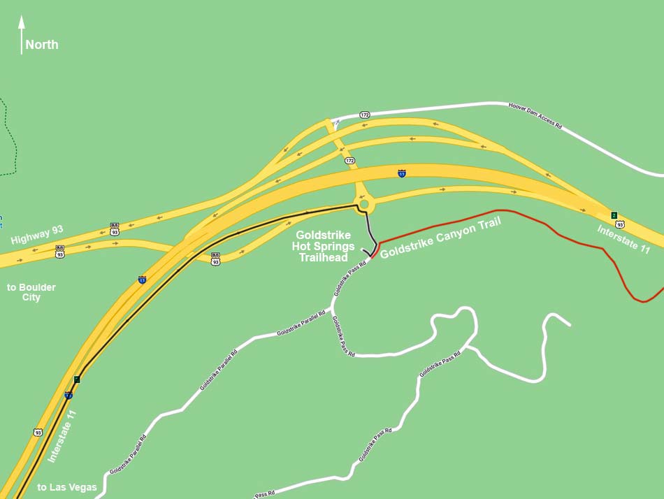 Goldstrike Hot Springs Route Map