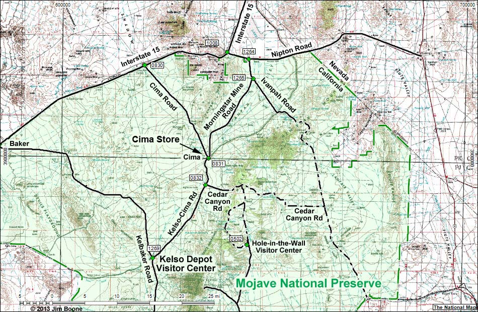 Kelso Depot Visitor Center Map