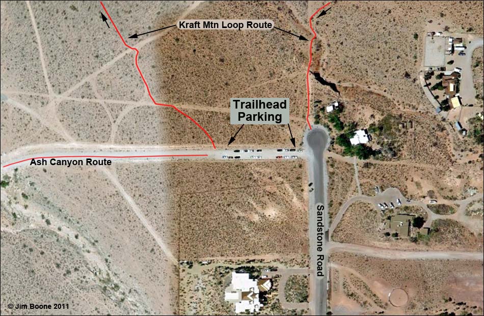 Sandstone Road Trailhead Map