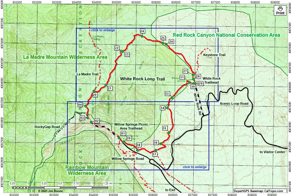 White Rock Loop Trail Map