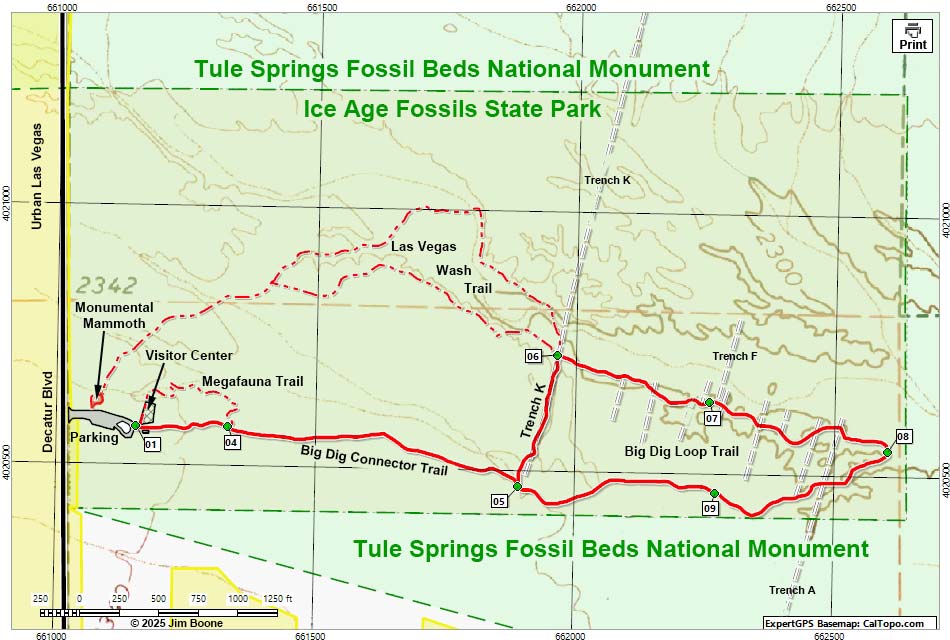 Megafauna Trail Map