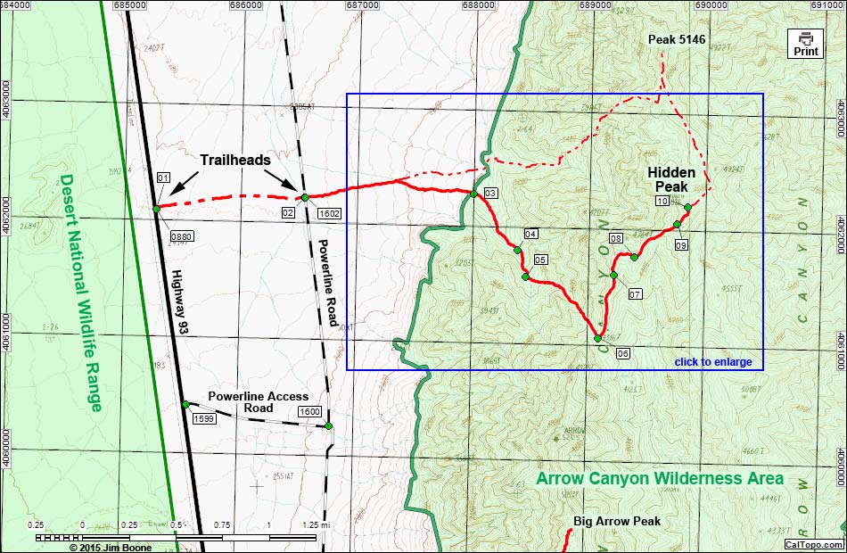 Hidden Peak Route Map