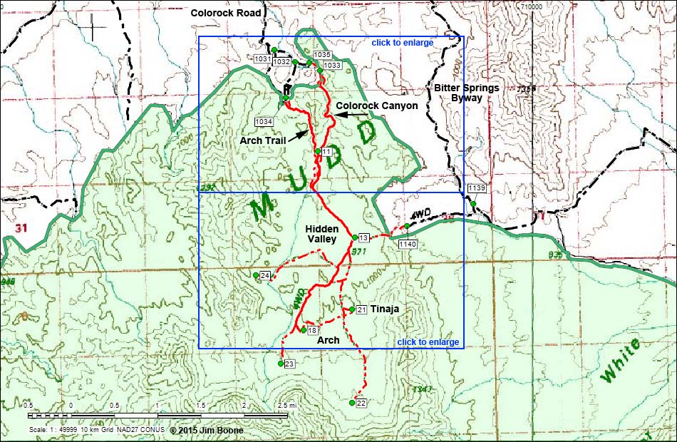 Hidden Valley Arch Route Map